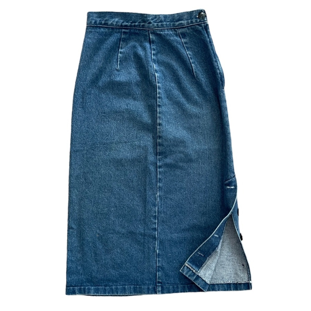 90s Vintage Denim Maxi Skirt